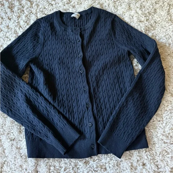 Sunday Best Navy Cable Knit Cardigan - Picture 3 of 6